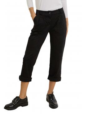 Chino con pence in cotone con elastico dietro 